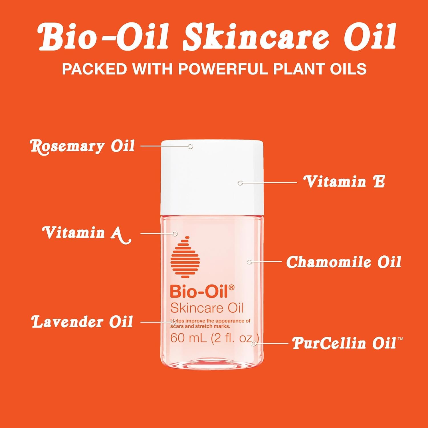 Bio-Oil Skincare Body Oil Serum, Face and Body Moisturizer with Vitamin E & A, for Scars, Stretch Marks, Sensitive Skin, All Skin Types, Dermatologist Recommended, Non-Comedogenic, 2 Oz - Image 2