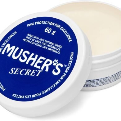 Musher's Secret Dog Paw Wax 60g – Moisturizing Dog Paw Balm – Helps Protect & Heals Cracked Paws – Creates an Invisible Paw Protectors Barrier – All-Natural Nose & Paw Balm with Vitamin E