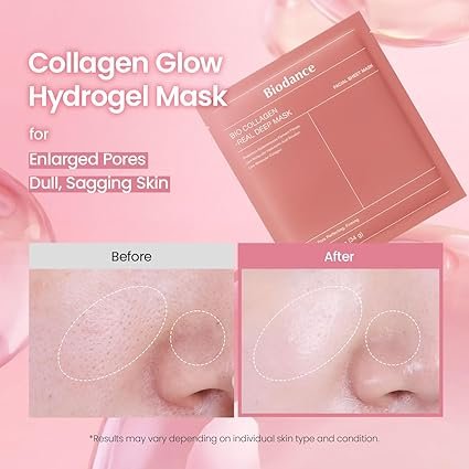 BIODANCE Bio-Collagen Real Deep Mask, Hydrating Overnight Hydrogel Mask, Pore Minimizing, Elasticity, Plumping Improvement, Korean Skin Care, Valentines Day Gifts for Her | 1.19oz(34g) x 4ea - Image 2
