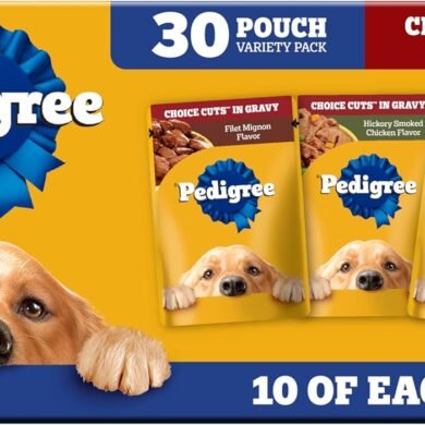 Pedigree Choice Cuts in Gravy Adult Soft Wet Dog Food Variety Pack, 3.5 oz. Pouches, 30-Count
