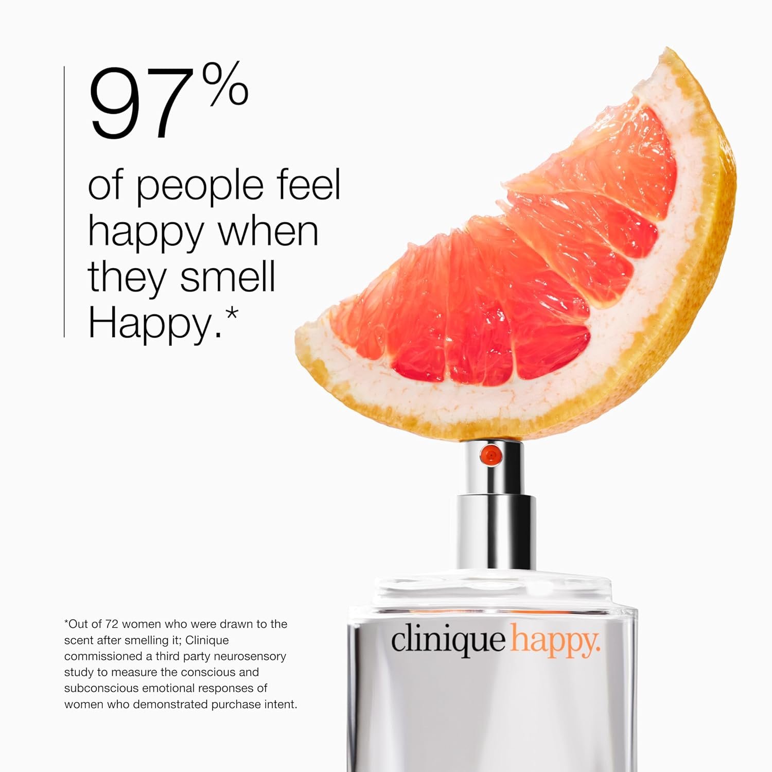 Clinique Happy Eau de Parfum Spray | Notes of Grapefruit, Bergamot, Hawaiian Wedding Flower + Spring Mimosa | Perfumes for Women - Image 5