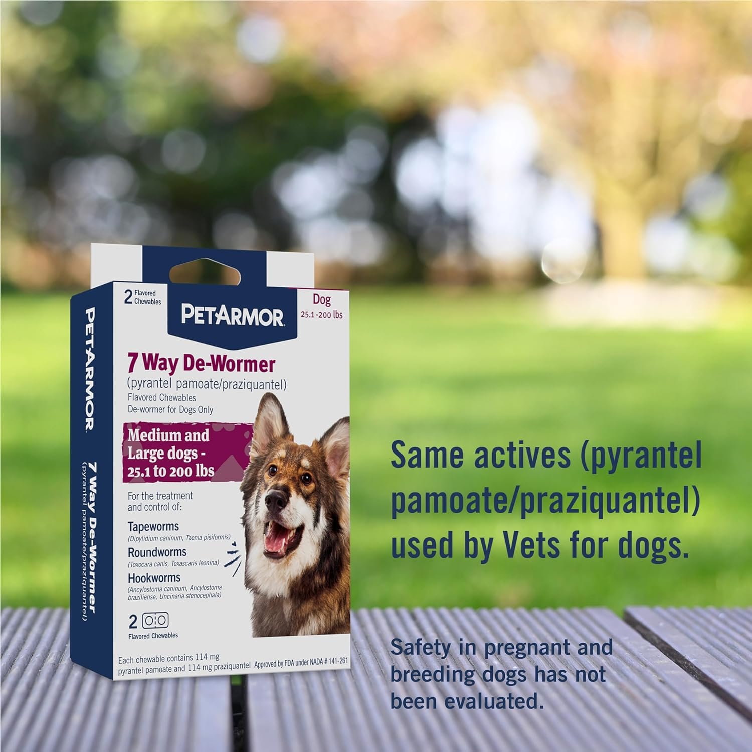 PetArmor 7 Way De-Wormer for Dogs, Oral Treatment for Tapeworm, Roundworm & Hookworm in Large Dogs & Puppies (Over 25 lbs), Worm Remover, Puppy Dewormer (Praziquantel & Pyrantel Pamoate), 2 Chewables - Image 6