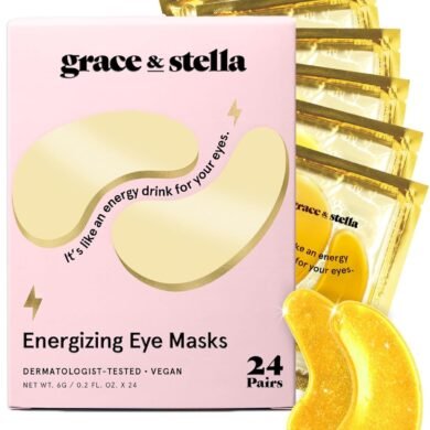 Grace & stella Award Winning Under Eye Mask - Valentines Day Gifts for Mom, Gel Eye Patches for Dark Circles, Puffy Eyes, Undereye Bags - Vegan - Self Care Gifts for Women (24 Pairs, Gold)