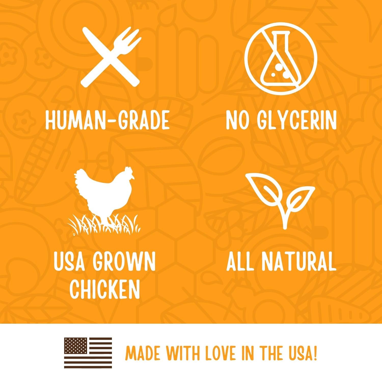 Full Moon Chicken Jerky Healthy All Natural Dog Treats Human Grade Made in USA Grain Free, 1.5 Pound (Pack of 1) - Image 6