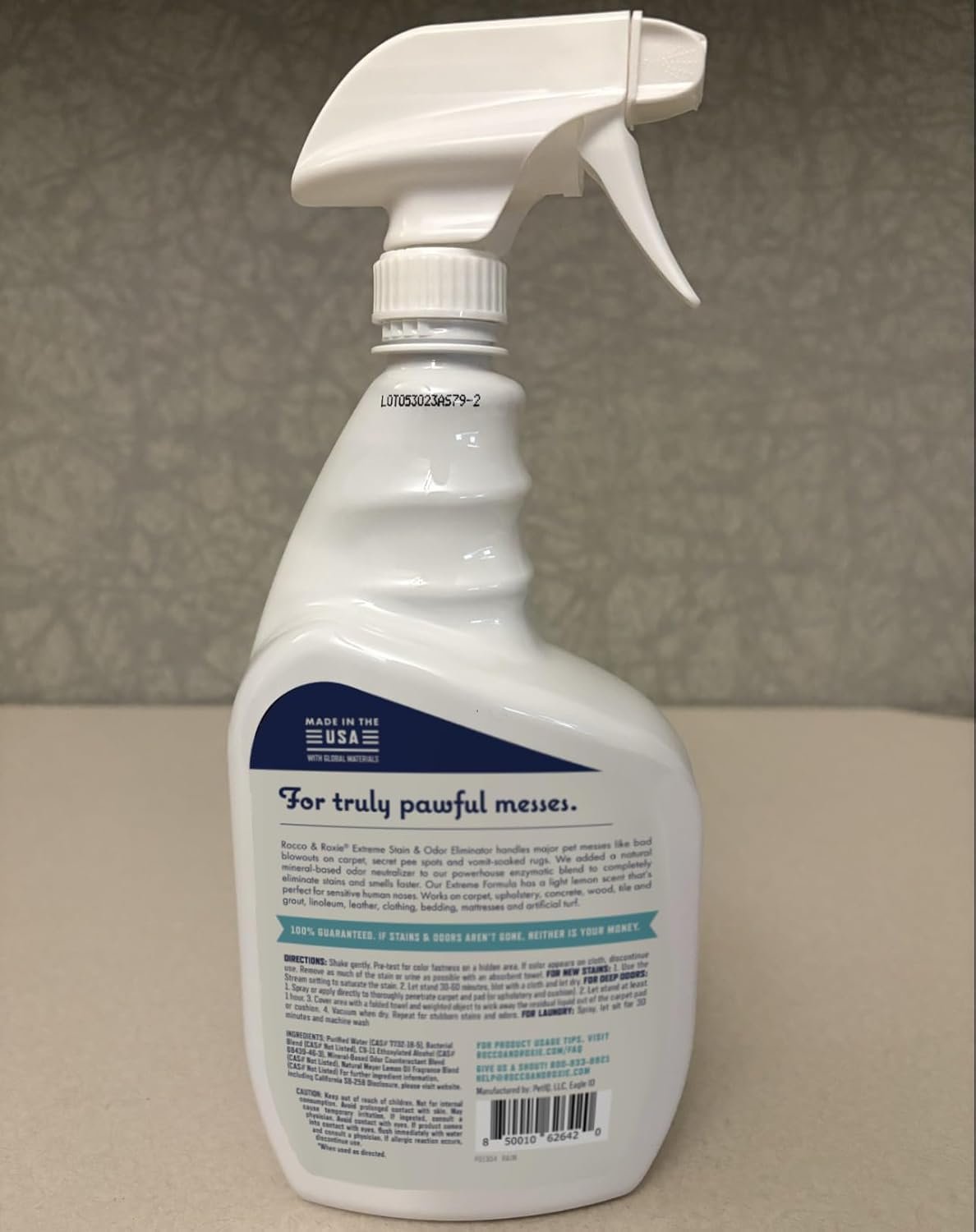 Rocco & Roxie Extreme Stain & Odor Eliminator for Strong Odor, Pet Urine Enzyme Cleaner Destroyer, Stain Remover, Dog Poop and Cat Pee, Enzymatic Carpet Cleaner Spray for Home, Puppy Potty Training - Image 3