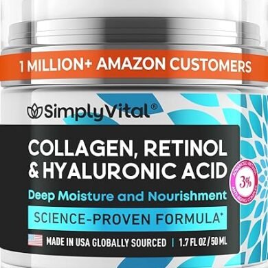 Anti-Aging Face Moisturizer with Retinol, Collagen & Hyaluronic Acid - Made in USA - Moisturizer Face Cream for Women & Men - Firming & Hydrating Neck Cream - Day & Night Skin Care - 1.7 fl oz