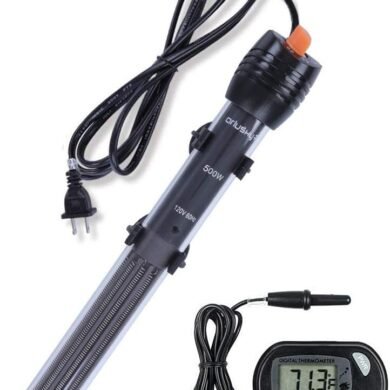 Orlushy Submersible Aquarium Heater,300W Adjustable Fish Tahk Heater with 2 Suction Cups Free Thermometer Suitable for Marine Saltwater and Freshwater