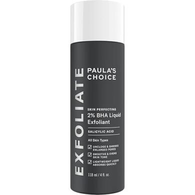 Paula's Choice SKIN PERFECTING 2% BHA Liquid Exfoliant with Salicylic Acid, Facial Polish for Enlarged Pores, Wrinkles & Fine Lines, Suitable for Blackhead-Prone Skin, Fragrance-Free