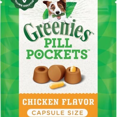 Greenies Pill Pockets for Dogs, Large Size Soft Dog Treats, Chicken Flavor 15.8 oz. Pouch