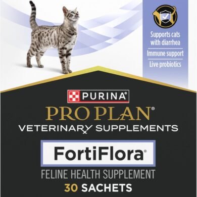 Purina Pro Plan Veterinary Supplements FortiFlora Probiotics for Cats for Digestive Gut Health and Diarrhea - 30 ct. Box