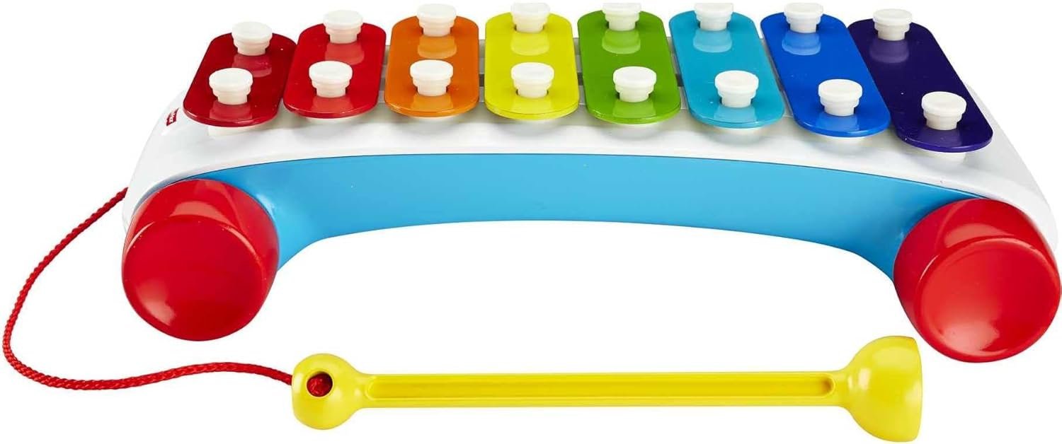 Fisher-Price Toddler Pull Toy, Classic Xylophone Pretend Musical Instrument with Mallet for Preschool Kids Ages 18+ Months - Image 3