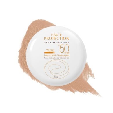 Avène High Protection Tinted Compact, Mineral Sunscreen, Tinted Sunscreen, Broad Spectrum SPF 50+, UVA/UVB Blue Light Protection, 100% Mineral, Water Resistant, Non-Greasy, Fragrance-Free