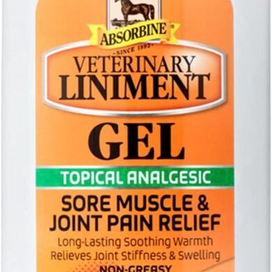 Absorbine Veterinary Liniment Topical Analgesic Sore Muscle and Arthritis Pain Relief Warming Liniment Rub, 12 Ounce Gel