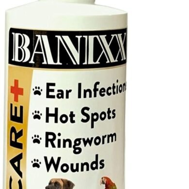 BANIXX Horse and Pet Care Spray, Skin Support for Horses, Dogs, and Cats, Alcohol-Free, Non-Staining, No Odor, Made in USA, All-Weather Grooming Formula, 2 oz