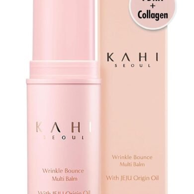 KAHI Wrinkle Bounce Multi Balm Stick | PDRN Collagen Wrinkle Stick | Korean Skin Care |All-in-One Hydrating Lip Balm Eye Cream Neck Cream Make Up Base & Face Mist Moisture Balm