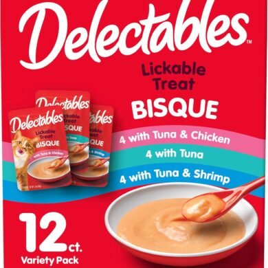 Delectables Bisque Lickable Wet Cat Treats - Chicken, Tuna & Shrimp, 12 count