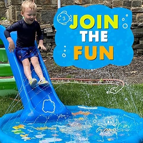 SplashEZ 3-in-1 Splash Pad, Sprinkler for Kids & Baby Pool for Learning – Toddler Sprinkler Pool, 60’’ Outside Water Toys – “from A to Z” Outdoor Play Mat for Babies & Toddlers - Image 3