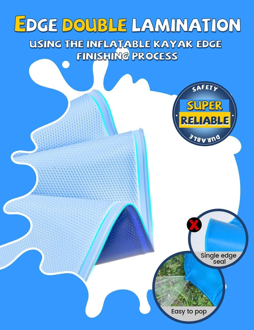 VISTOP Non-Slip Splash Pad for Kids and Dog, Thicken Sprinkler Pool Summer Outdoor Water Toys - Fun Backyard Fountain Play Mat for Baby Girls Boys Children or Pet Dog (59 inch, Red&Yellow&Green&Blue) - Image 3