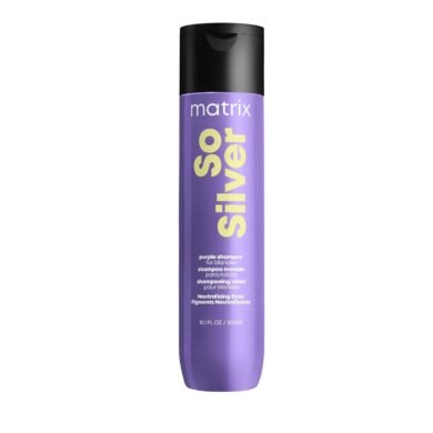 Matrix So Silver Purple Shampoo - Neutralizes Yellow Tones, Color Depositing, Brightening & Toning, For Color Treated, Blonde, Grey, White and Platinum Hair, Vegan