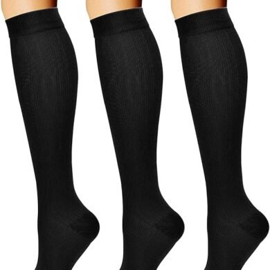 CHARMKING Compression Socks for Women & Men Circulation (3 Pairs) 15-20 mmHg is Best Support for Athletic Running Cycling