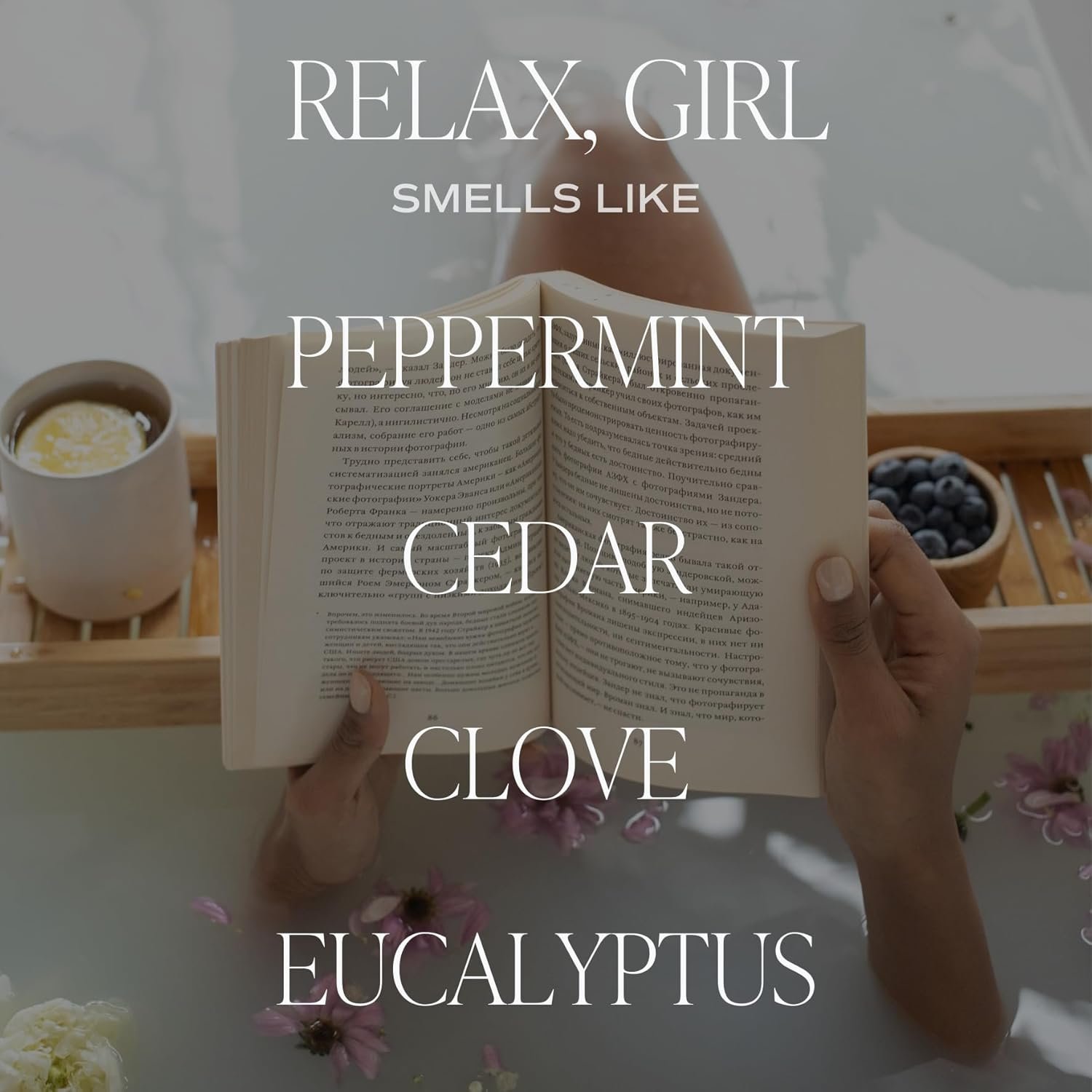 Sweet Water Decor Relax Girl, Peppermint, Cedar, Clove, and Eucalyptus Scented Soy Wax Candle for Home | 9oz Clear Jar, 40 Hour Burn Time, Non Toxic, Made in The USA - Image 5