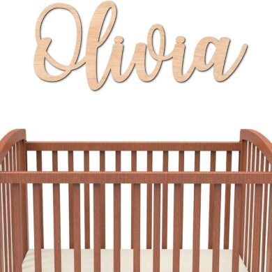 Personalized Wooden Name Sign for Nursery Wall Letters Custom Baby Name Sign for Wall Room Decor