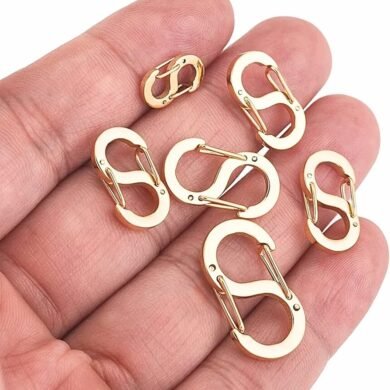 Lobster Clasp Necklace Shortener & Extender | Easy to Use | Versatile Stainless Steel Clasps & Closures in Gold & Silver | for Jewelry Repair & Creation | 19 * 11 mm (0.75 * 0.43 inches) Gold
